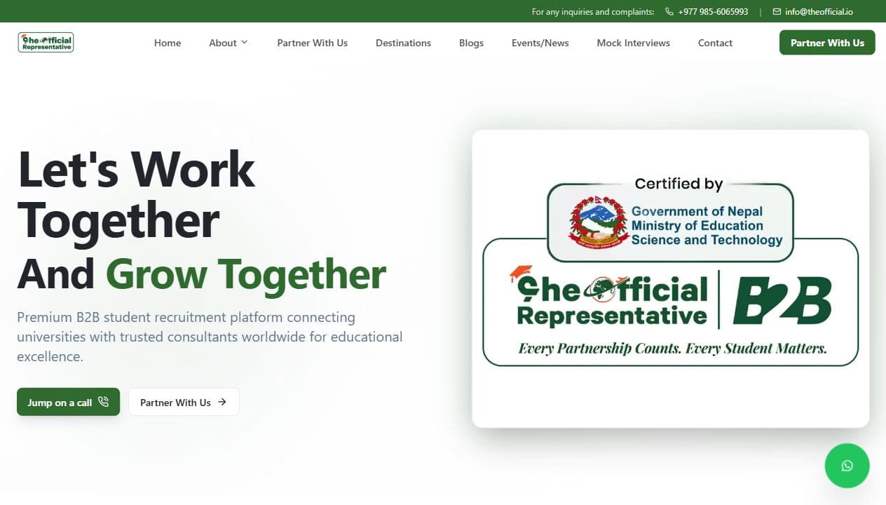 The official representative application platform preview